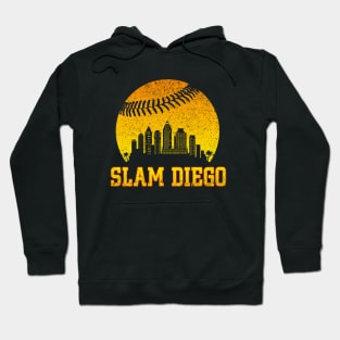 San Diego Vintage City Skyline Baseball Slam Diego Gameday Hoodie